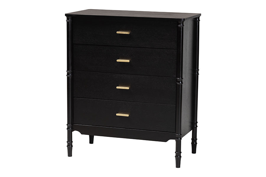 Marisela Wood Chest of Drawers with Handles 4-Drawer Vertical Storage Dresser