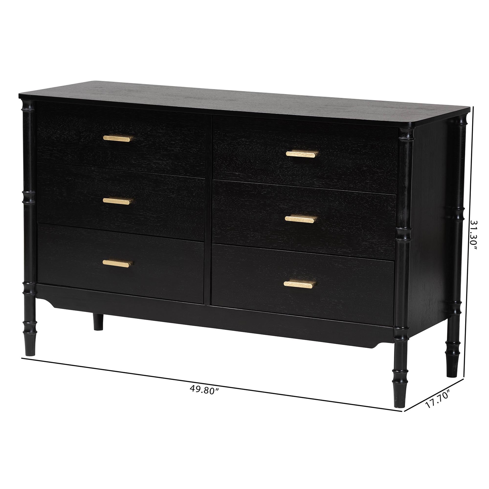 Marisela Wood 6-Drawer Dresser