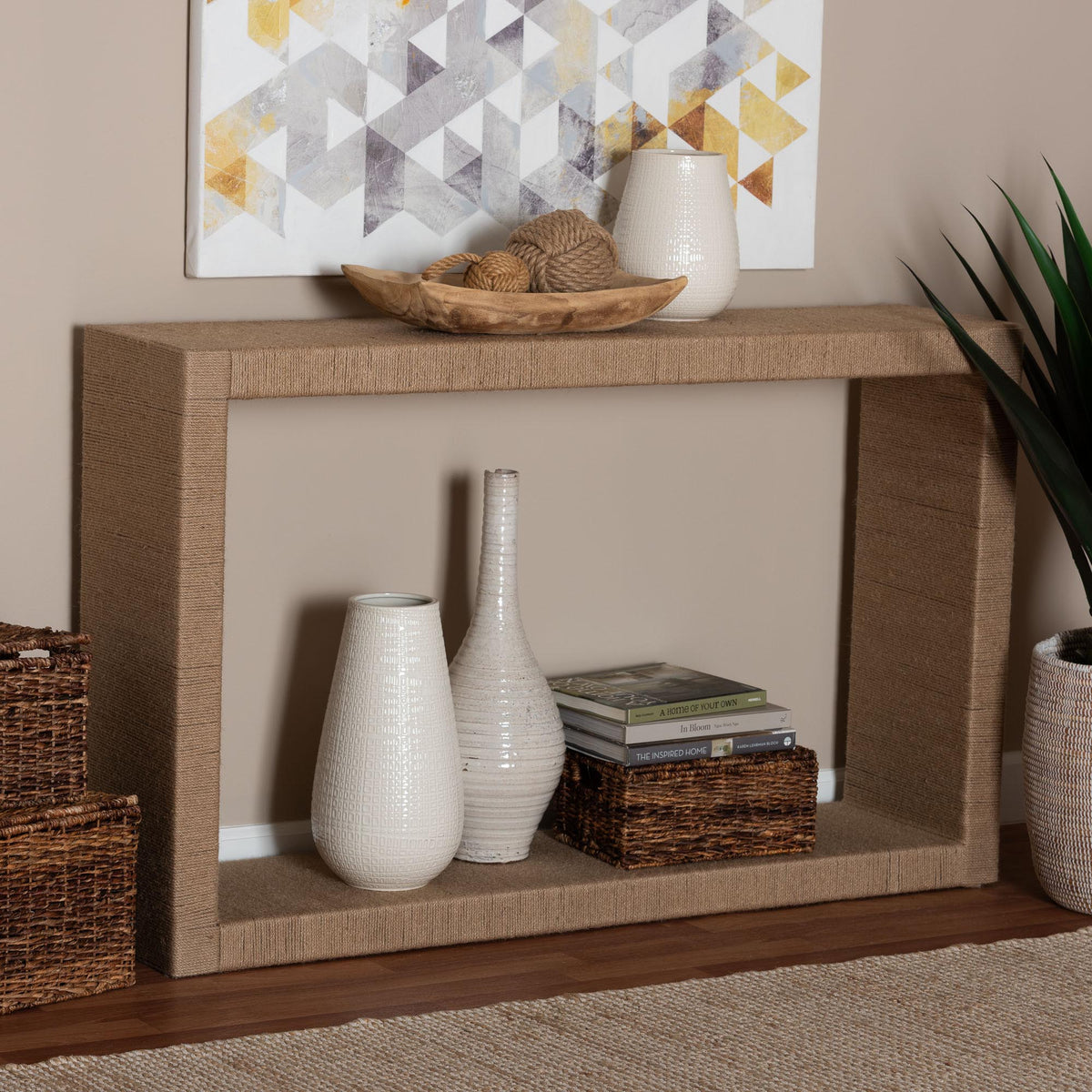 Bali & Pari Rajiya Handwoven Jute Console Table