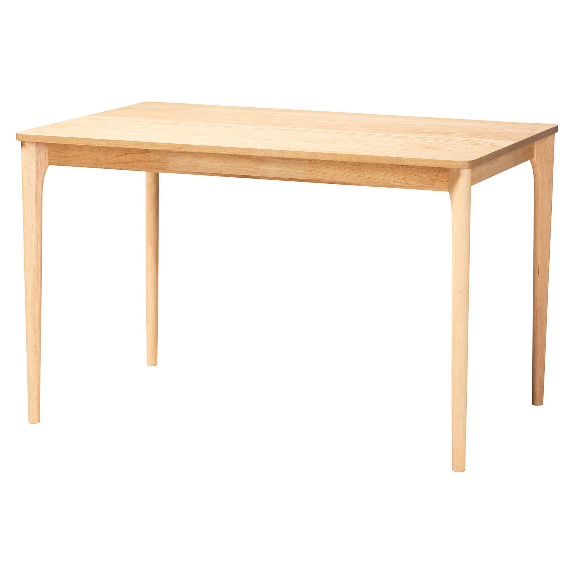 Wattsu 5-Piece Dining Set - Solid Wood Rectangular Table with Boucle Upholstered Chairs, Mid-Century Modern Dining Furniture for Kitchen or Dining Room, and