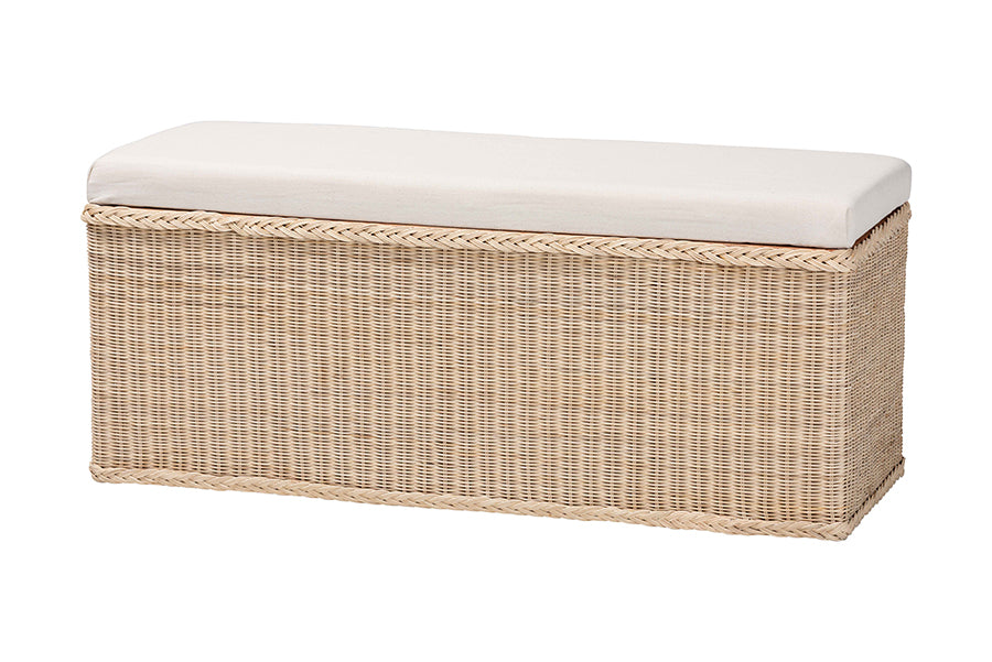 Bali & Pari Barid Braided Rattan Storage Bench