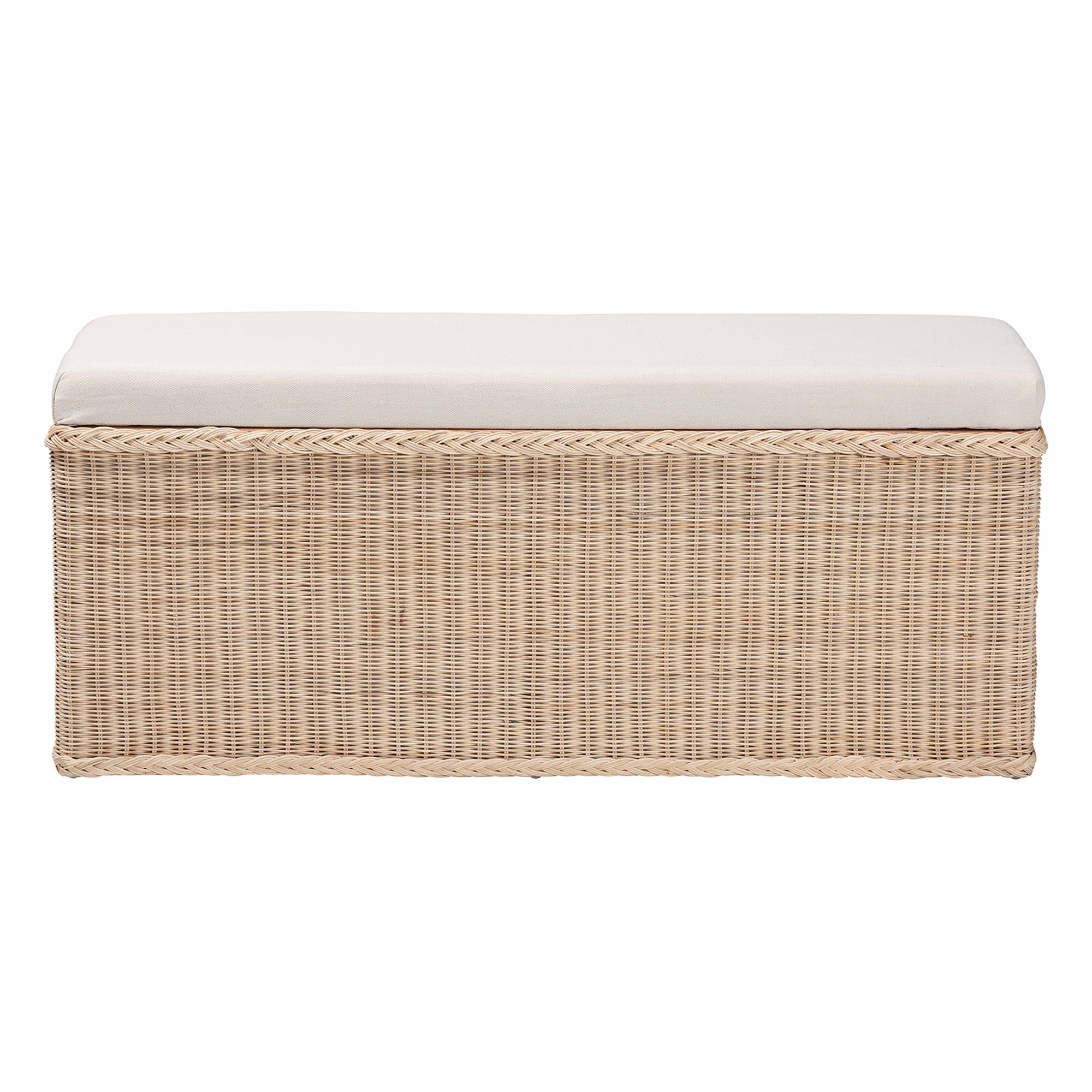 Bali & Pari Barid Braided Rattan Storage Bench