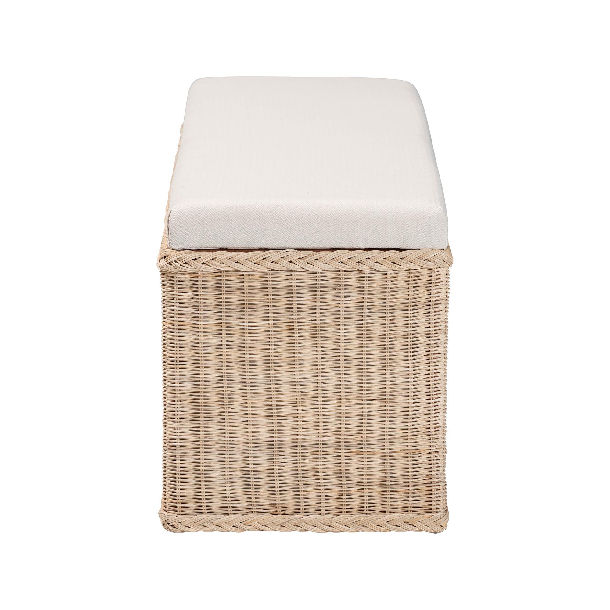 Bali & Pari Barid Braided Rattan Storage Bench