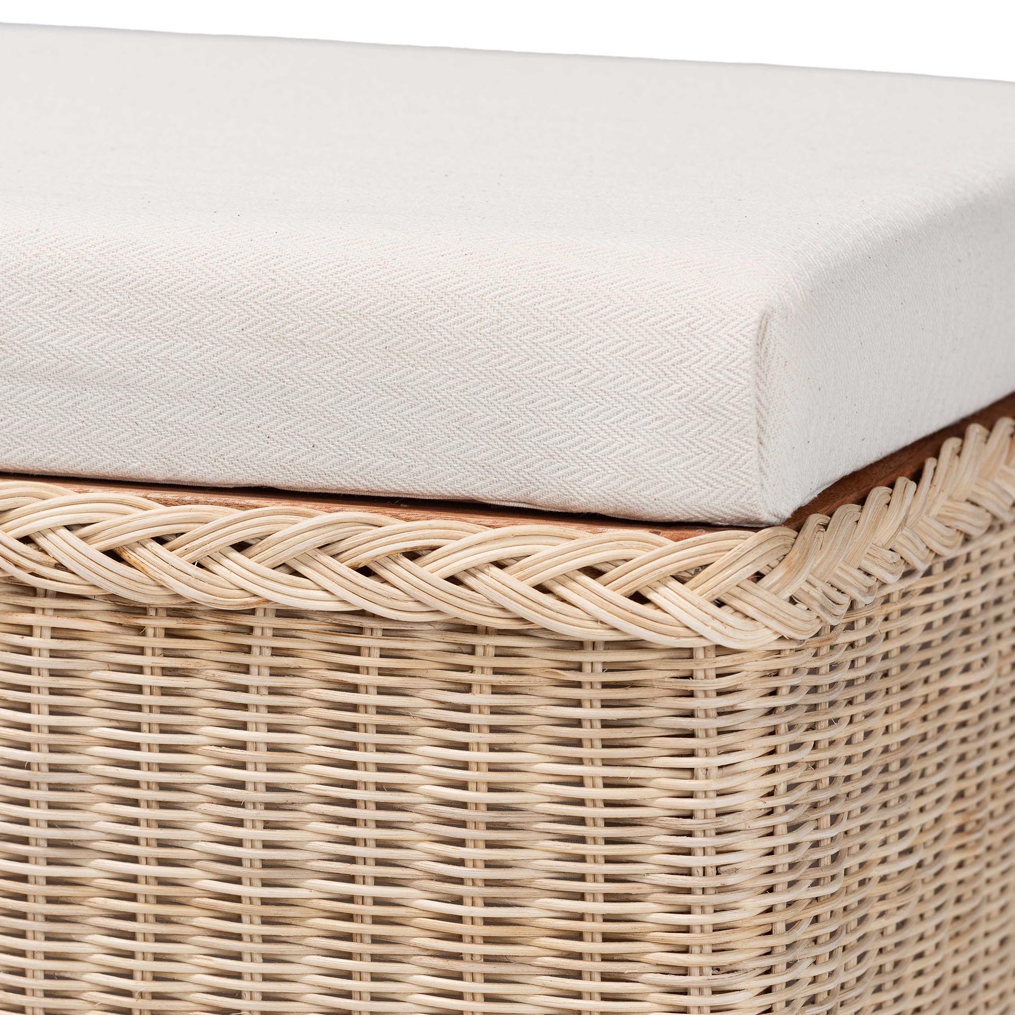 Bali & Pari Barid Braided Rattan Storage Bench