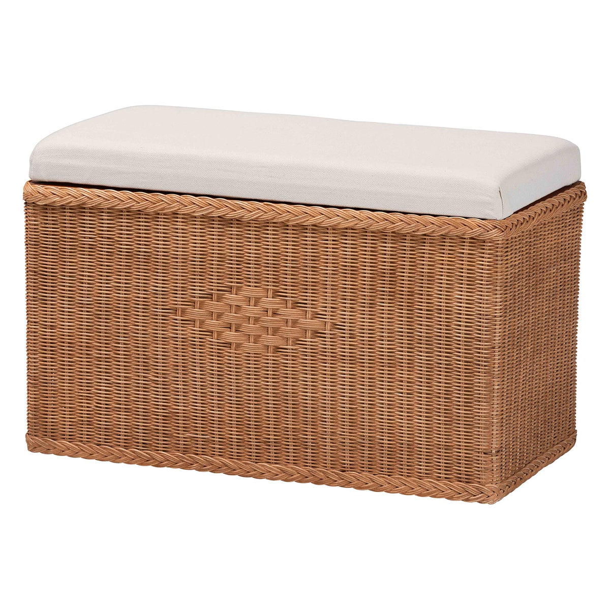 Bali & Pari Eamon Braided Rattan Storage Bench