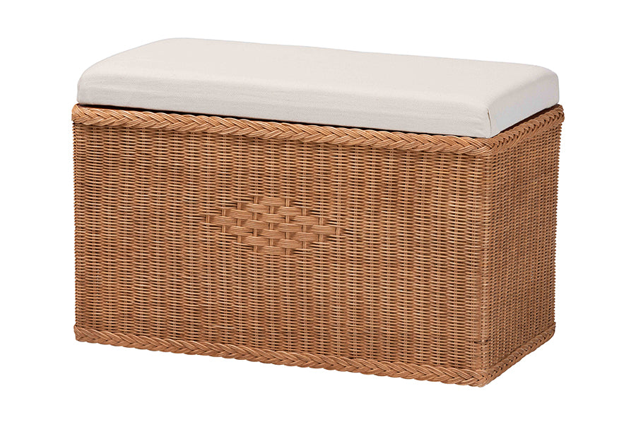 Bali & Pari Eamon Braided Rattan Storage Bench