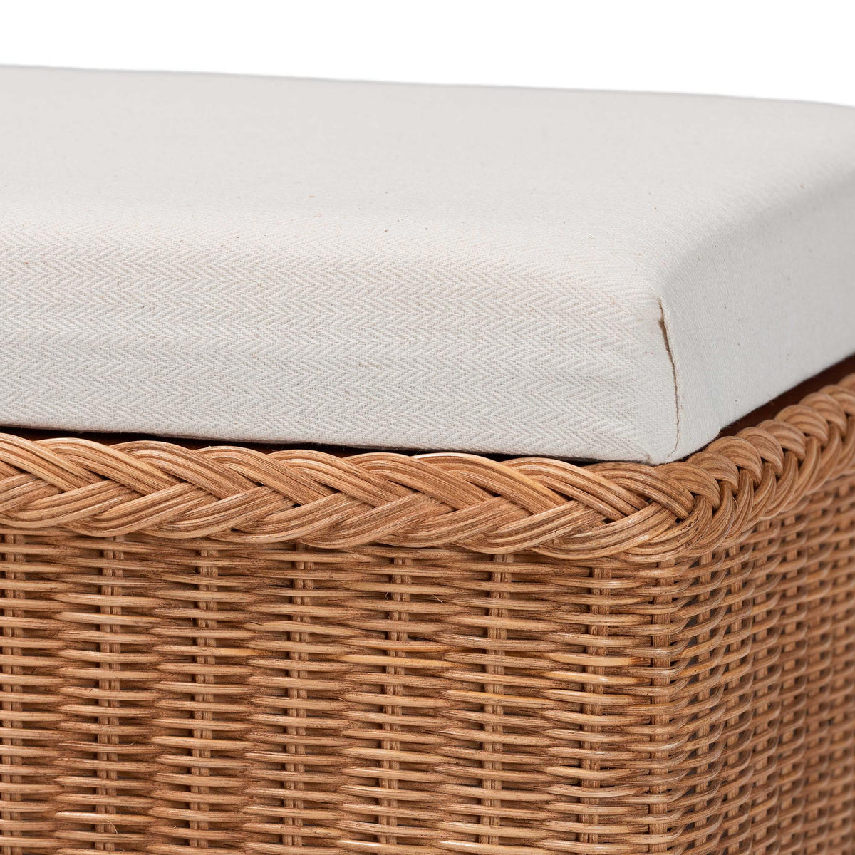 Bali & Pari Eamon Braided Rattan Storage Bench