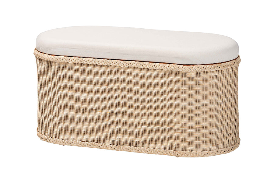 Bali & Pari Barid Braided Rattan Storage Bench