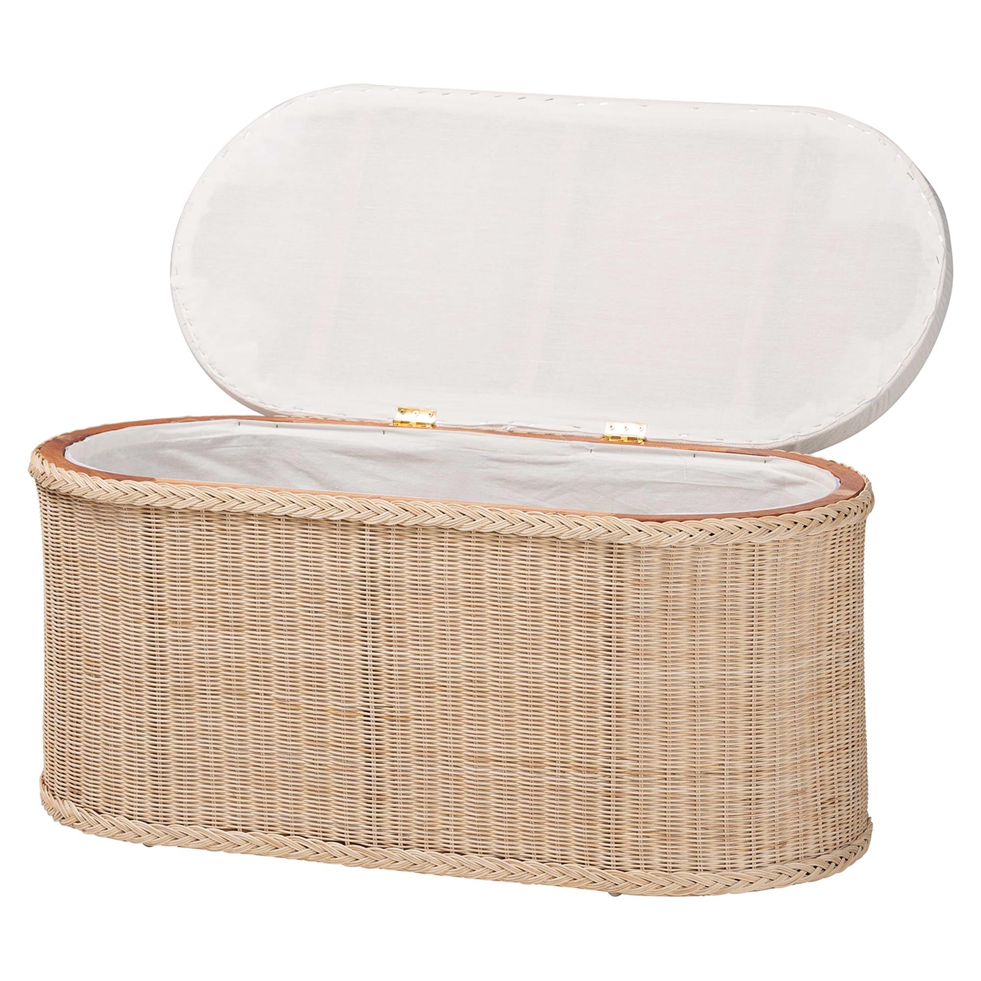 Bali & Pari Barid Braided Rattan Storage Bench