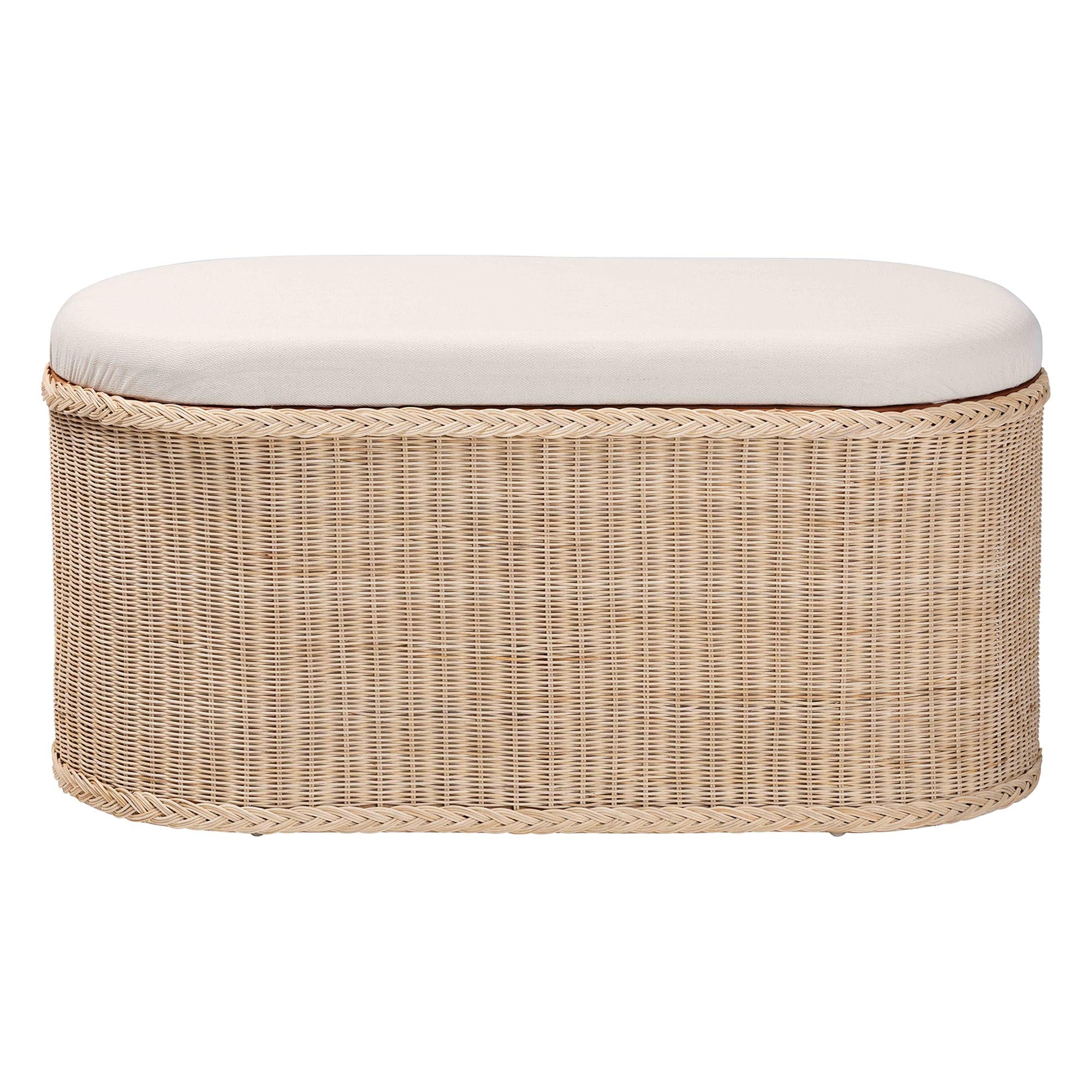 Bali & Pari Barid Braided Rattan Storage Bench