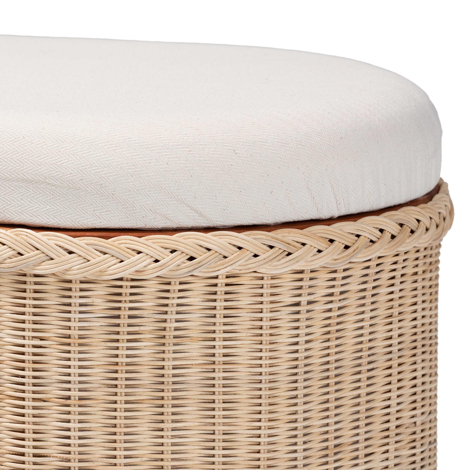 Bali & Pari Barid Braided Rattan Storage Bench