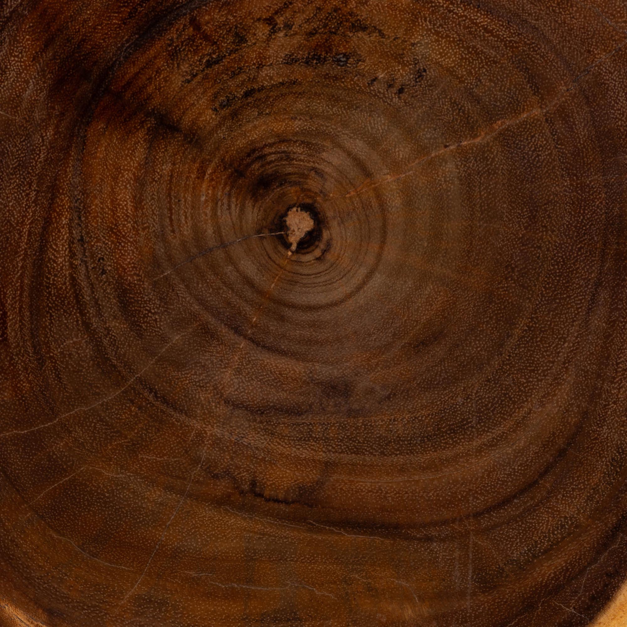 bali & pari Kaseko Hand-carved Suar Wood Side Table - Sculptural Accent Table with Open Work Design, Modern Boho Style for Living Room or Bedroom