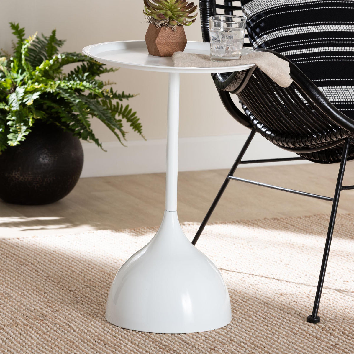 Webb Metal Pedestal Side Table