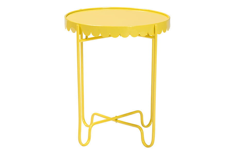 Laverne Yellow Metal Side Table