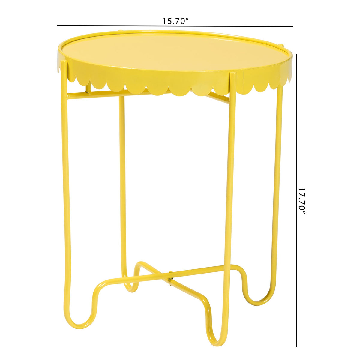 Laverne Yellow Metal Side Table