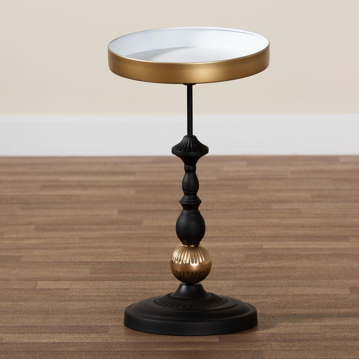 Javion Modern Glam Round Accent Side Table