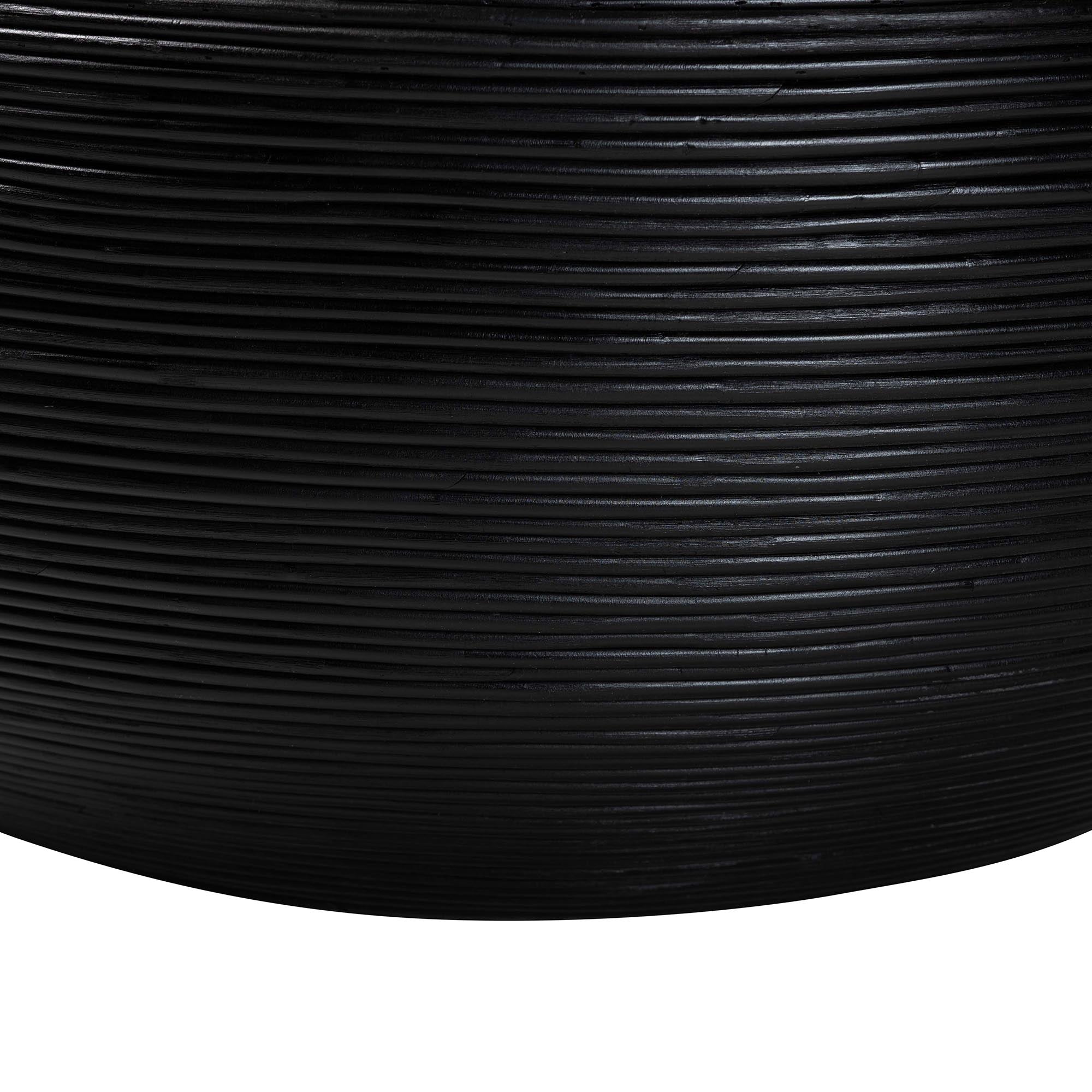 bali & pari Tokyo Laminated Rattan Coffee Table - Handcrafted Bowl-Shaped Center Table for Living Room, Coastal Boho Style Furniture in