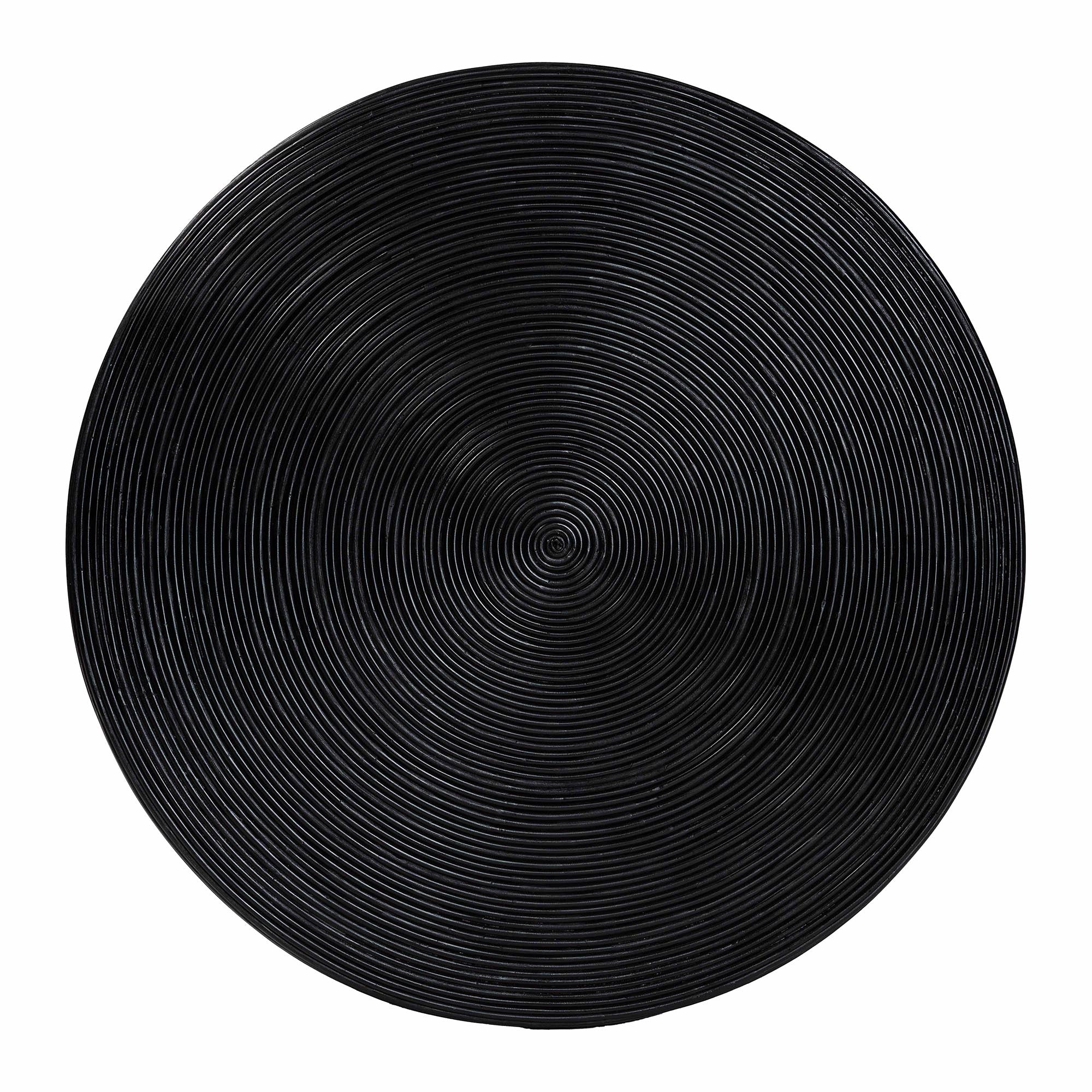 bali & pari Tokyo Laminated Rattan Coffee Table - Handcrafted Bowl-Shaped Center Table for Living Room, Coastal Boho Style Furniture in