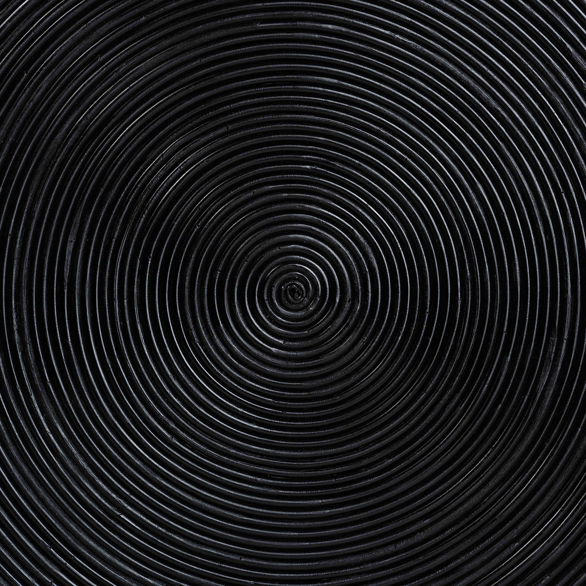 bali & pari Tokyo Laminated Rattan Coffee Table - Handcrafted Bowl-Shaped Center Table for Living Room, Coastal Boho Style Furniture in