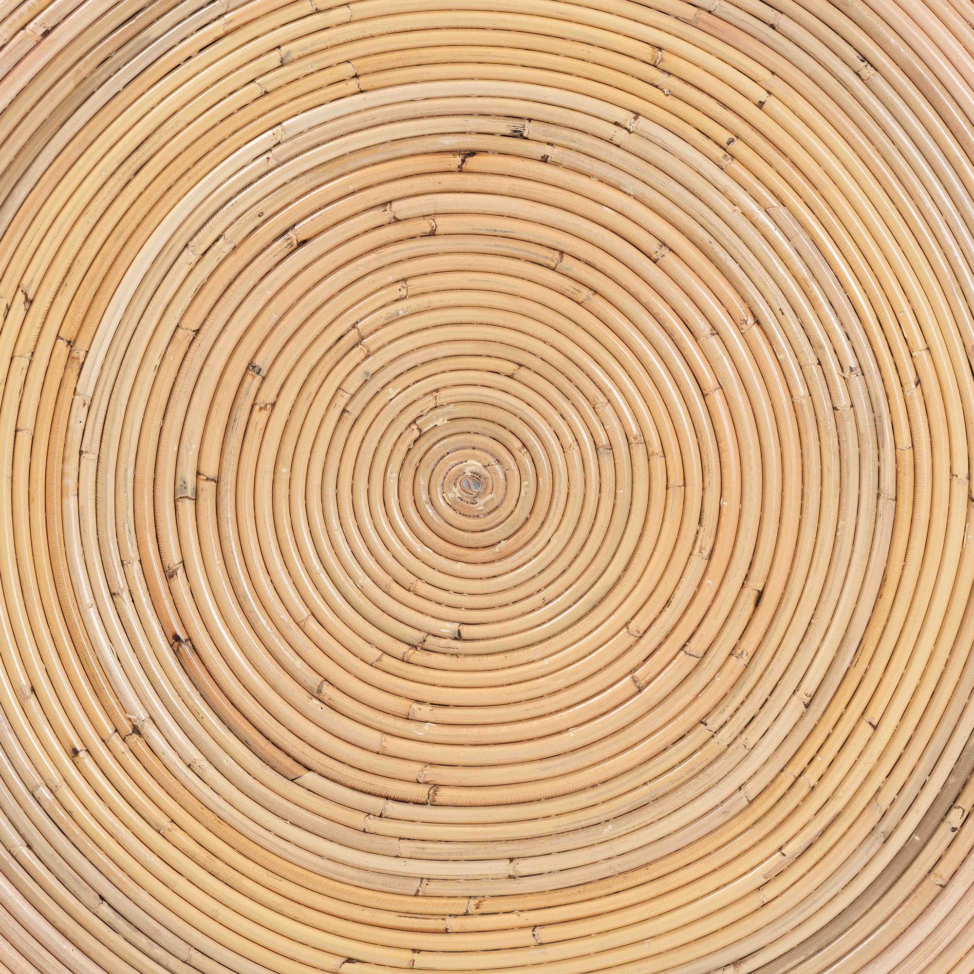 bali & pari Tokyo Laminated Rattan Coffee Table - Handcrafted Bowl-Shaped Center Table for Living Room, Coastal Boho Style Furniture in