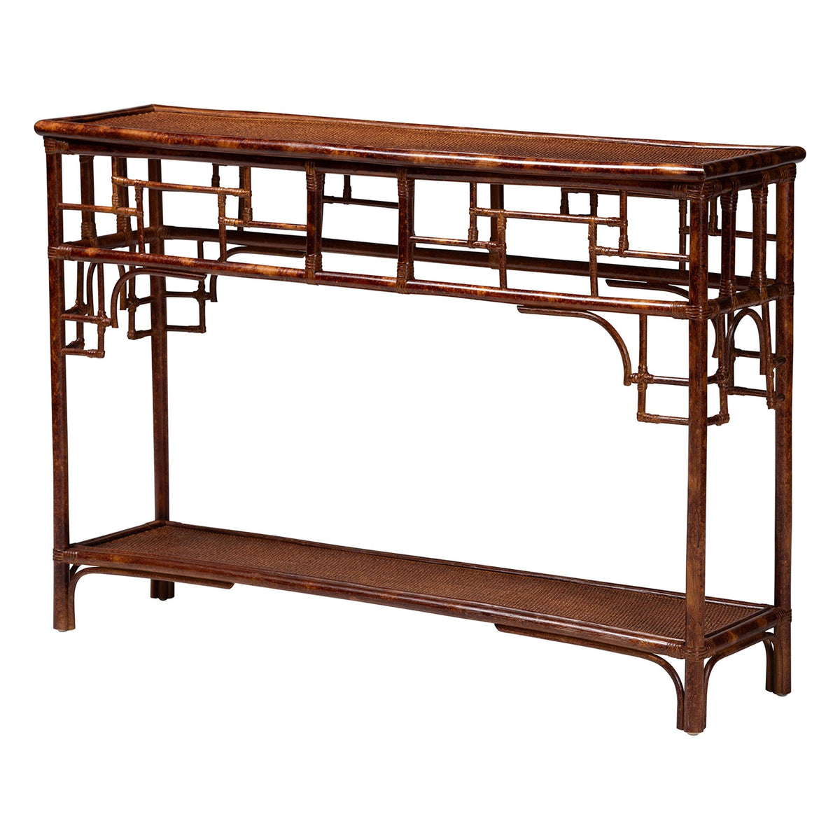 Bali & Pari Sebalio Tortoise Rattan Console Table