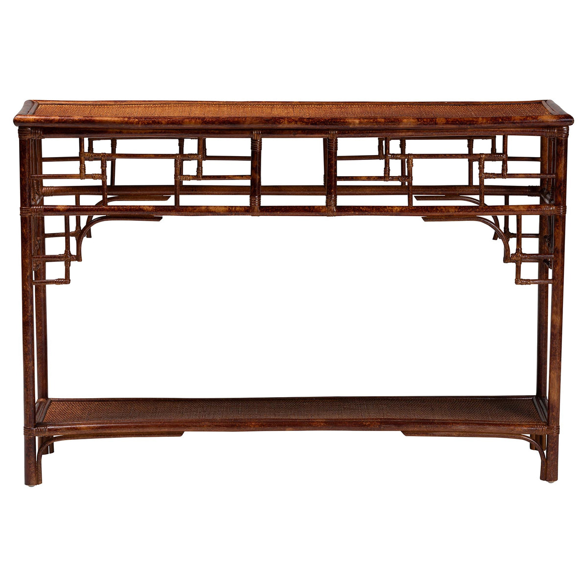 Bali & Pari Sebalio Tortoise Rattan Console Table