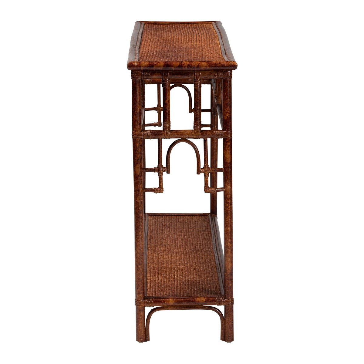 Bali & Pari Sebalio Tortoise Rattan Console Table