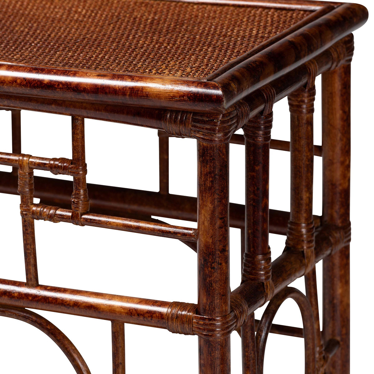 Bali & Pari Sebalio Tortoise Rattan Console Table