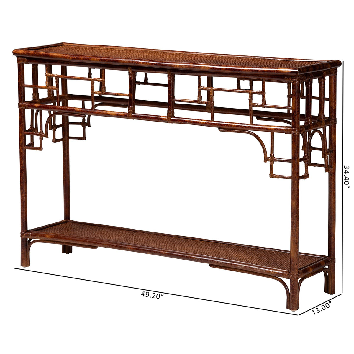 Bali & Pari Sebalio Tortoise Rattan Console Table