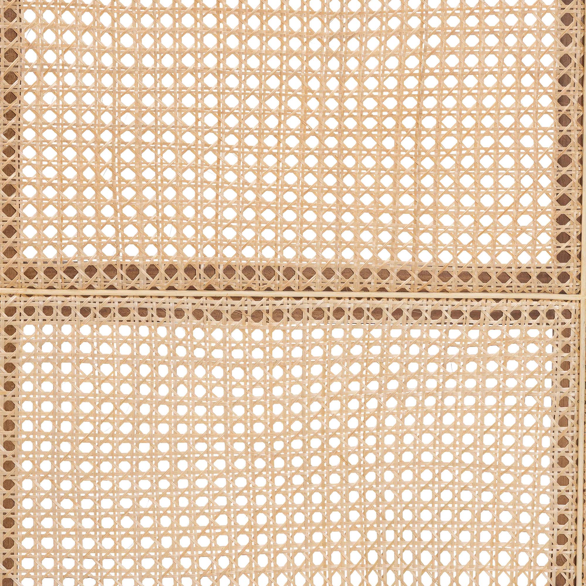 Hermine Bamboo Woven Headboard - Solid Wood Bed Backrest Panel with Curved Top, Boho Coastal Bed Accent,