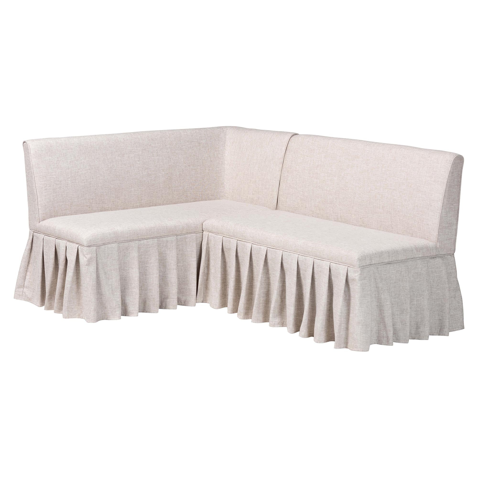 Bryna 2-Piece Fabric Upholstered Dining Nook Bench Set