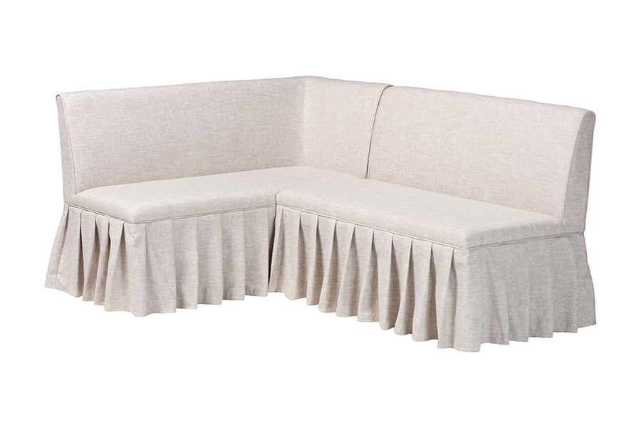 Bryna 2-Piece Fabric Upholstered Dining Nook Bench Set