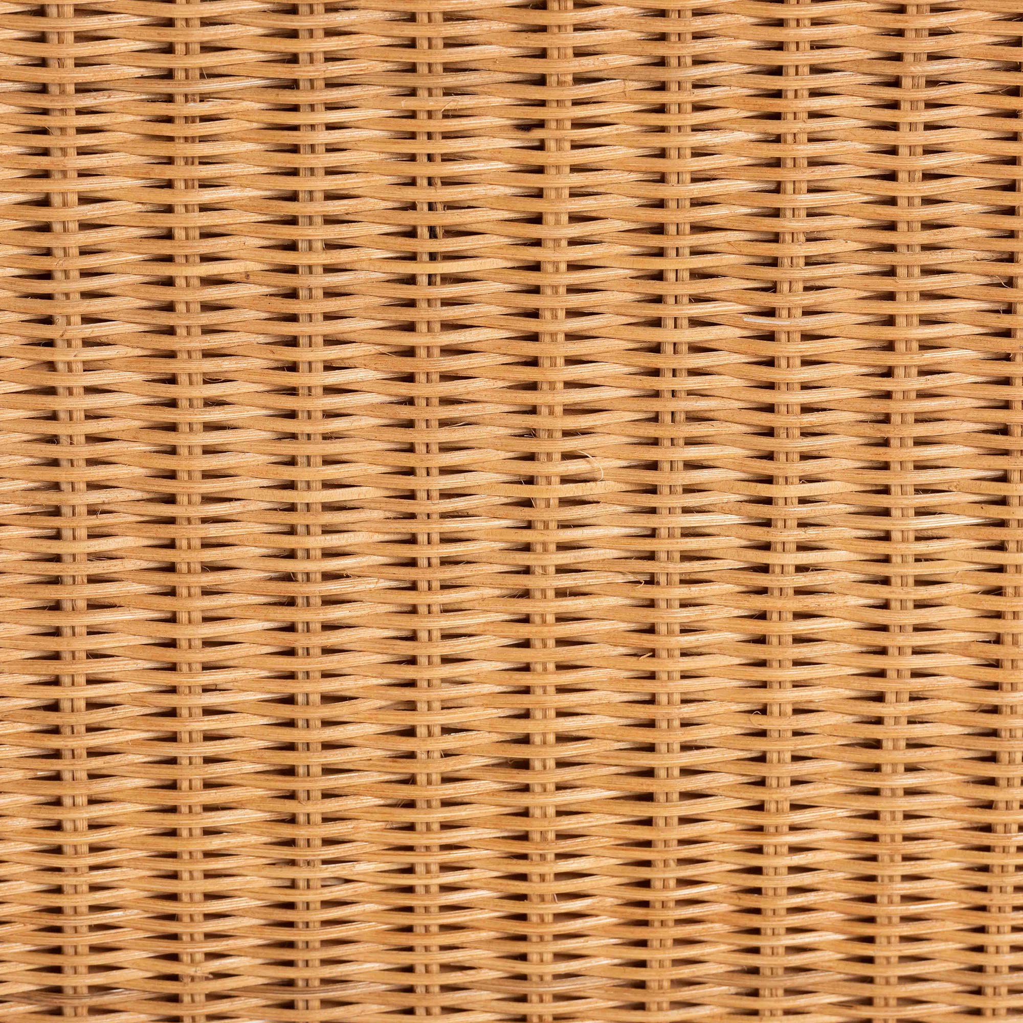 bali & pari Dolby Rattan Console Table - Handwoven Wicker Accent Table with Openwork Design and Lower Shelf, Coastal Boho Style for Entryway or Living Room