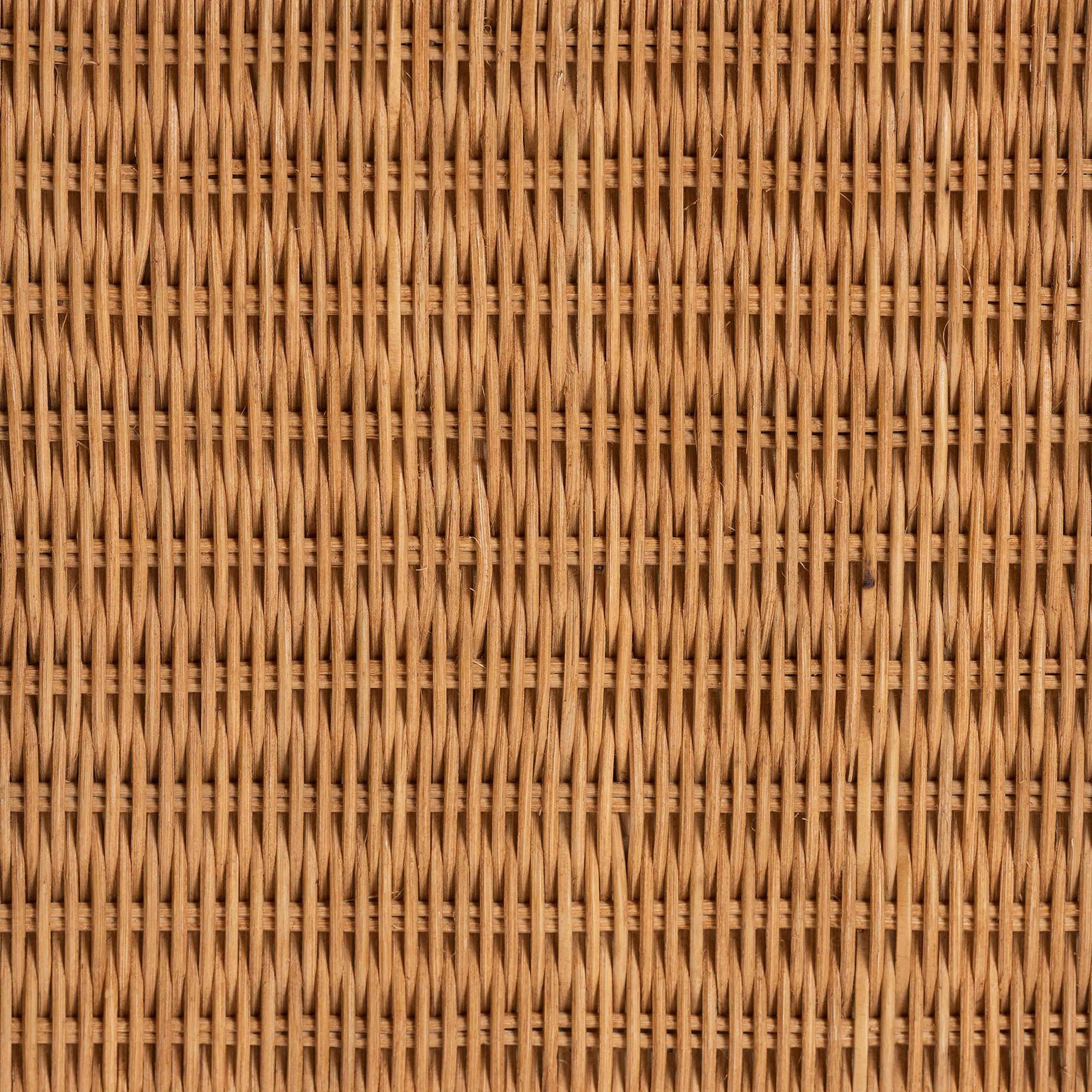 bali & pari Dolby Rattan End Table - Handwoven Wicker Side Table with Lower Shelf, Coastal Boho Style Accent Table for Living Room or Bedroom
