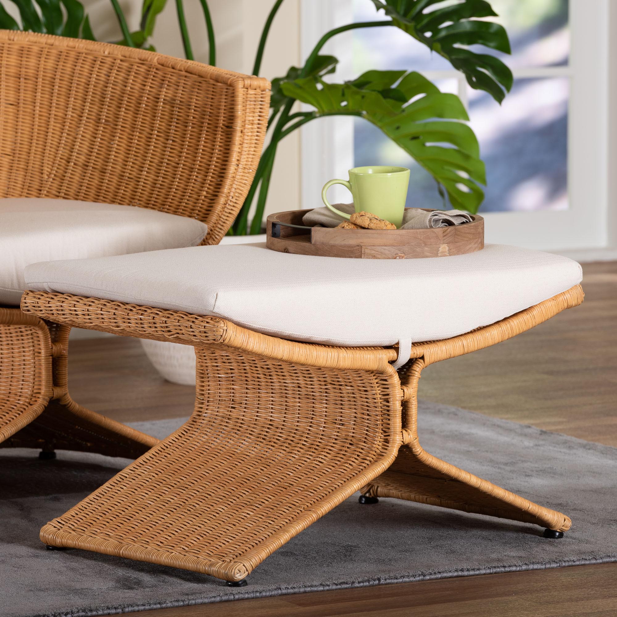 Bali & Pari Reya Rattan Footstool