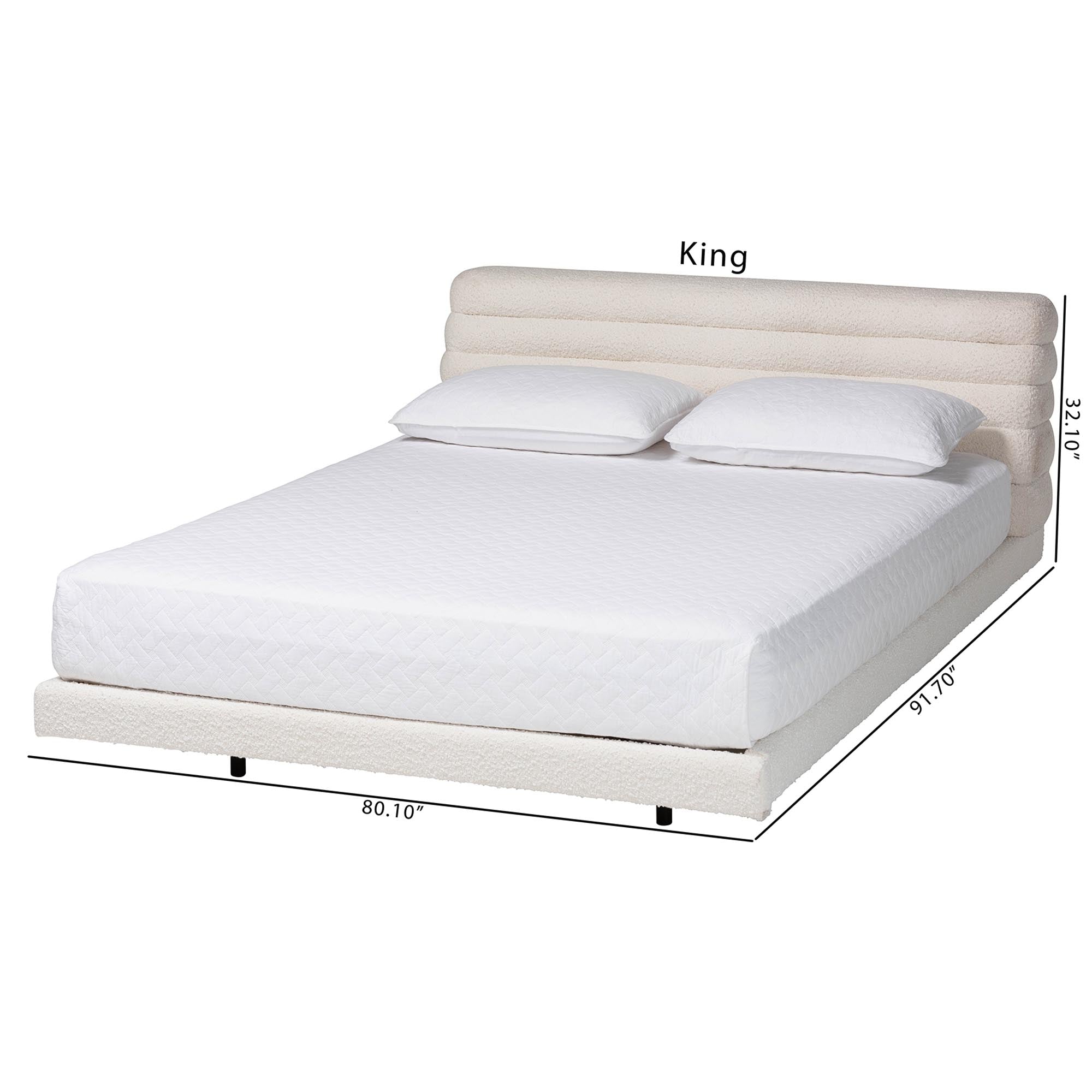 Alfie Boucle Floating Bed