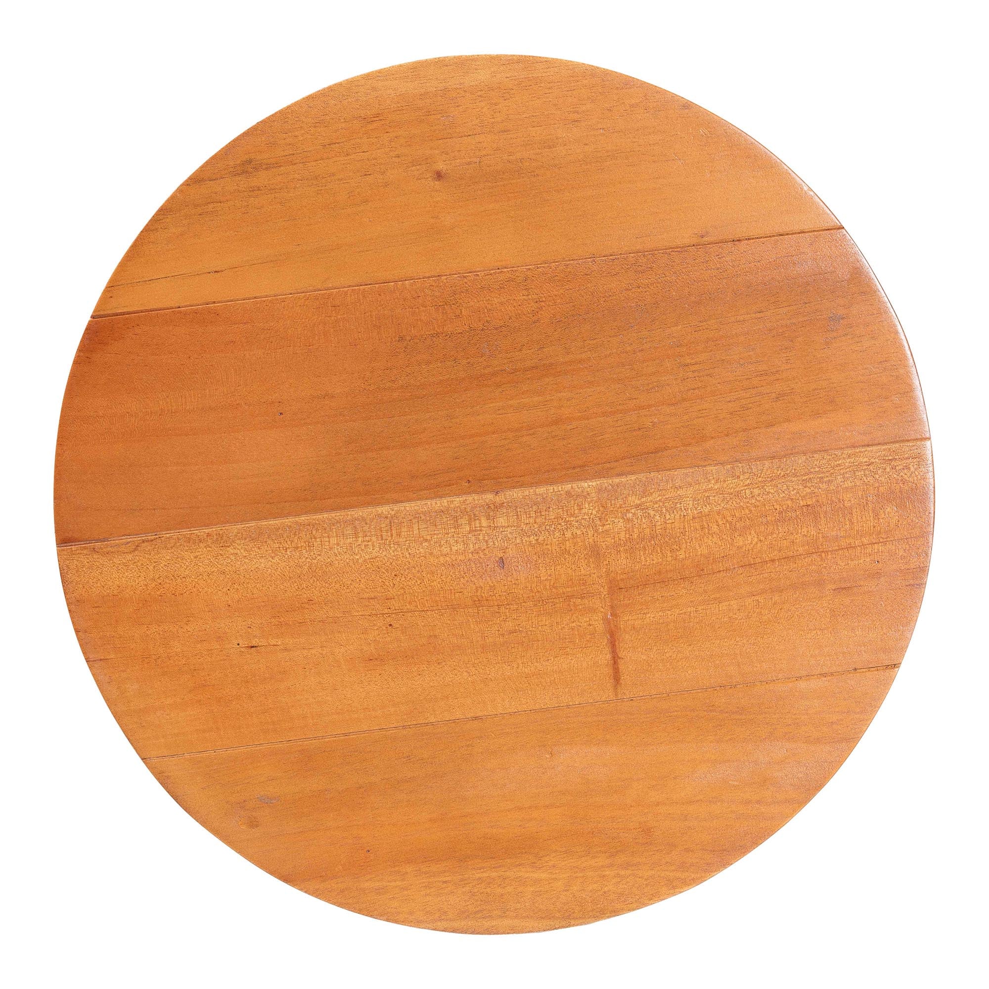 bali & pari Derenik Rattan and Mahogany Wood End Table - Boho Accent Side Table with Woven Basket Base, Coastal Style Nightstand or Living Room Table