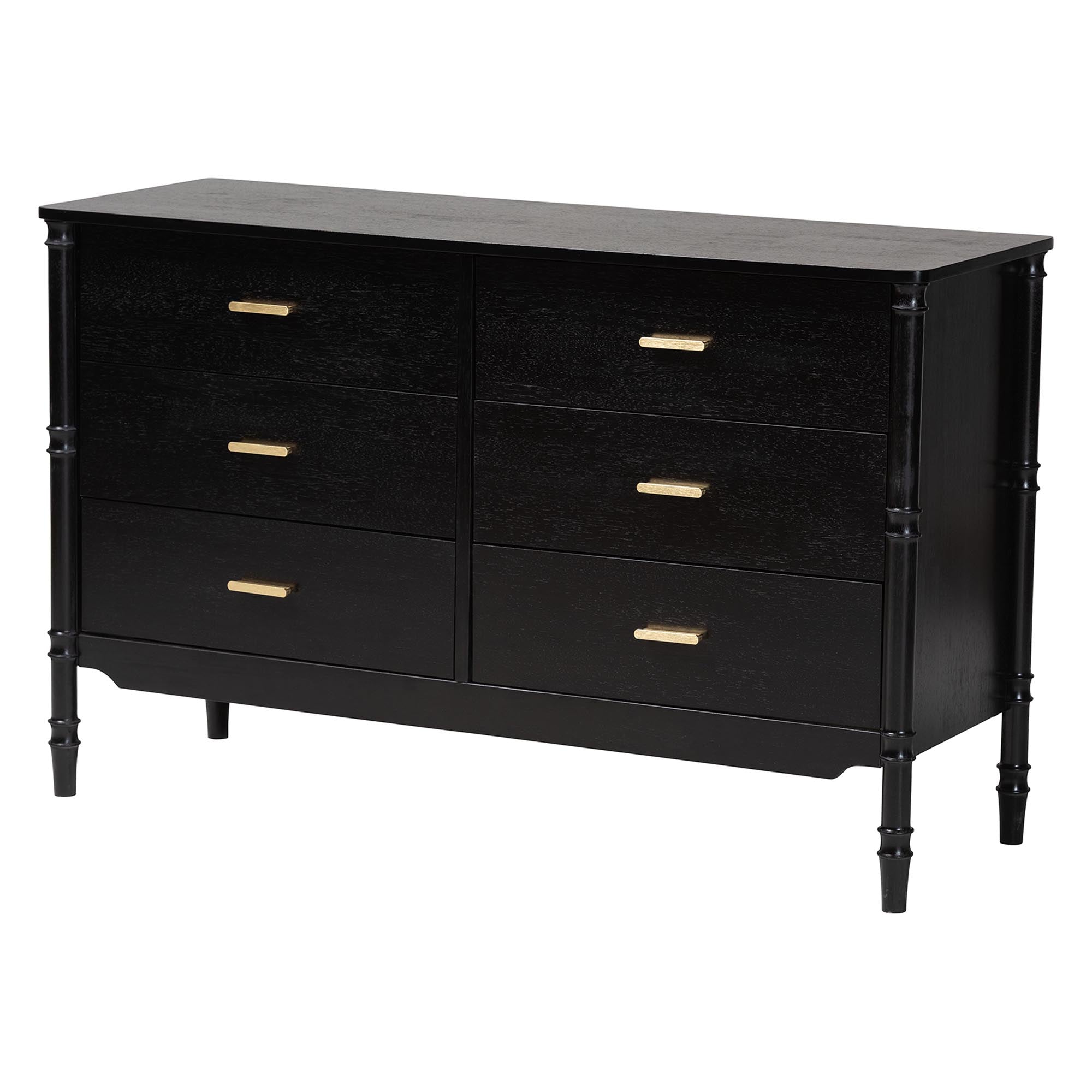 Marisela 4-Piece Bedroom Set - Canopy Bed with Synthetic Rattan Headboard, Matching Dresser and Two Nightstands, Modern Transitional Wood Bedroom Furniture Collection,
