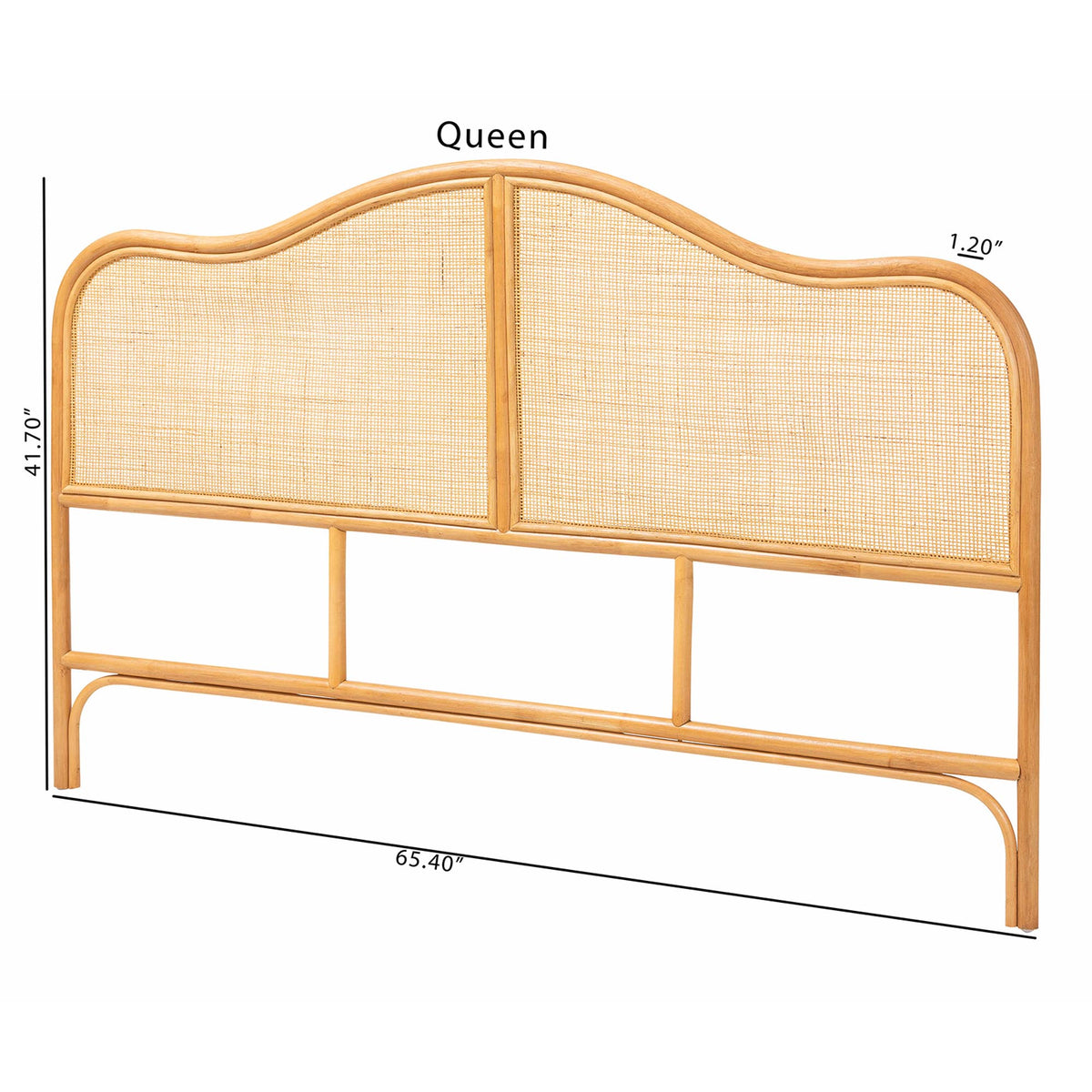 Bali & Pari Adelita Rattan Arched Headboard