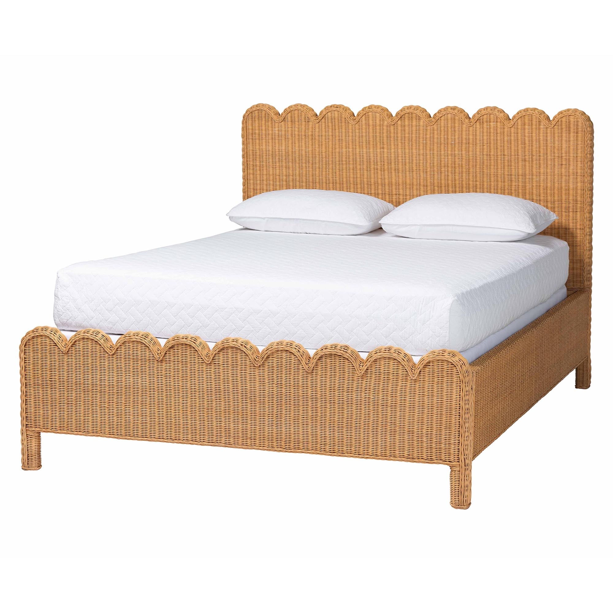 Bali & Pari Maritza Scalloped Rattan Bed