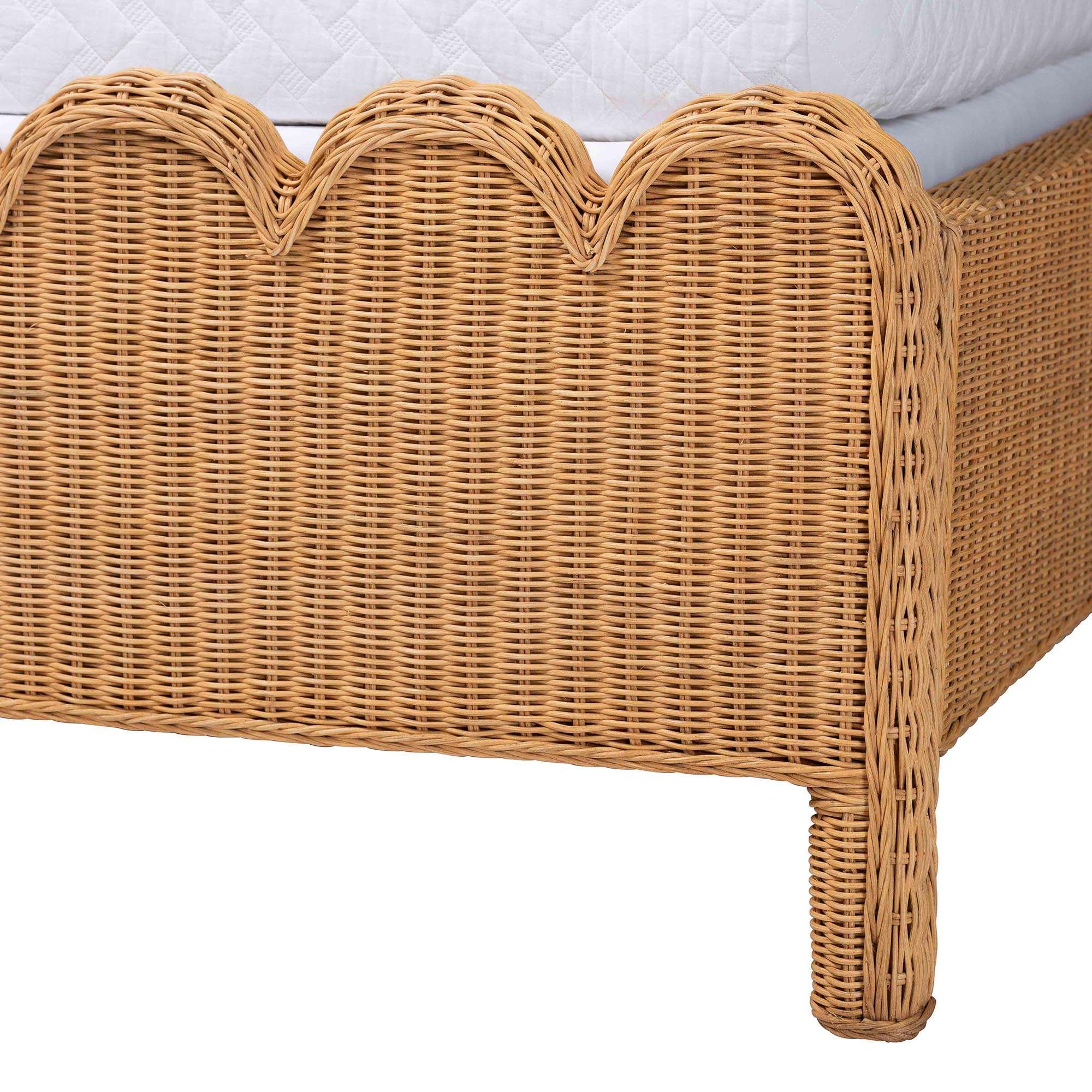 Bali & Pari Maritza Scalloped Rattan Bed