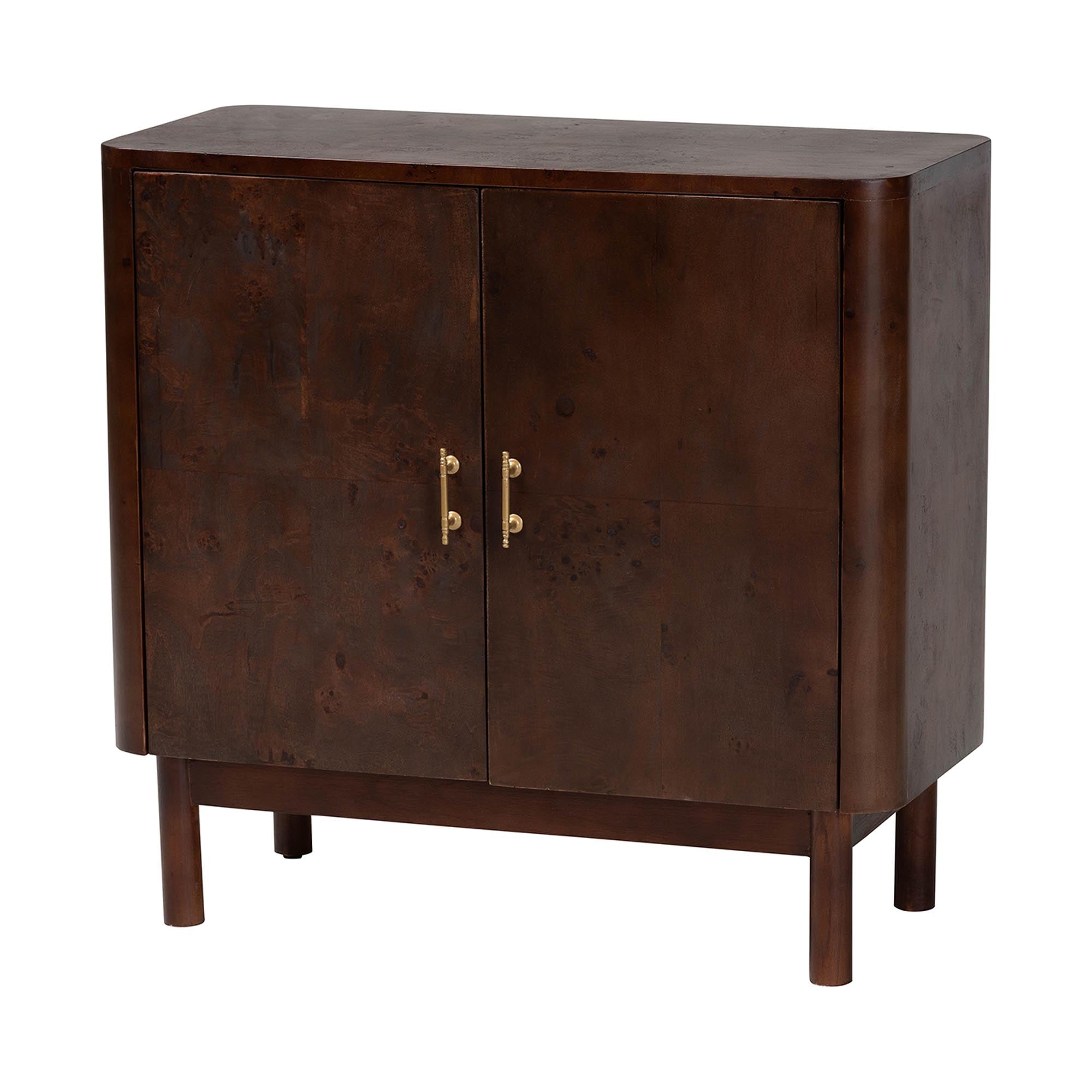Bali & Pari Latika Real Burl Wood Storage Cabinet