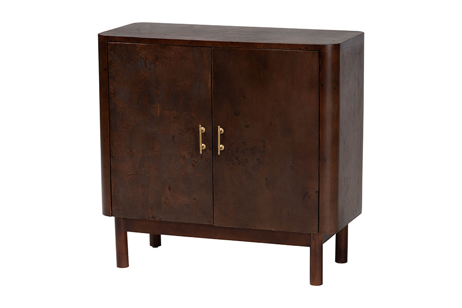 Bali & Pari Latika Real Burl Wood Storage Cabinet