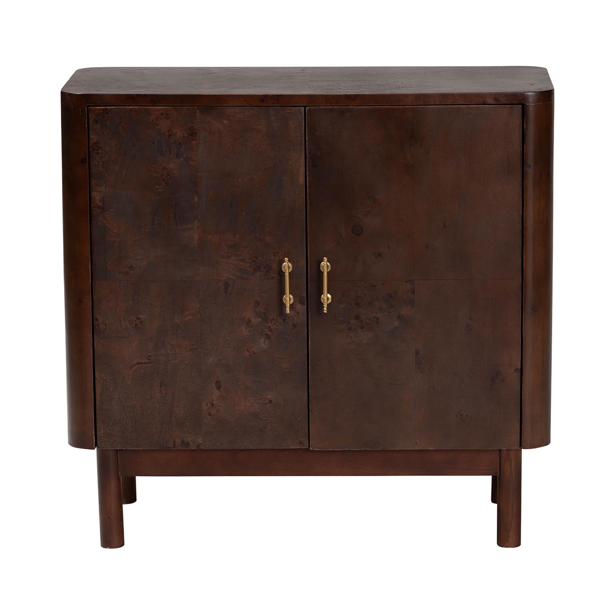 Bali & Pari Latika Real Burl Wood Storage Cabinet
