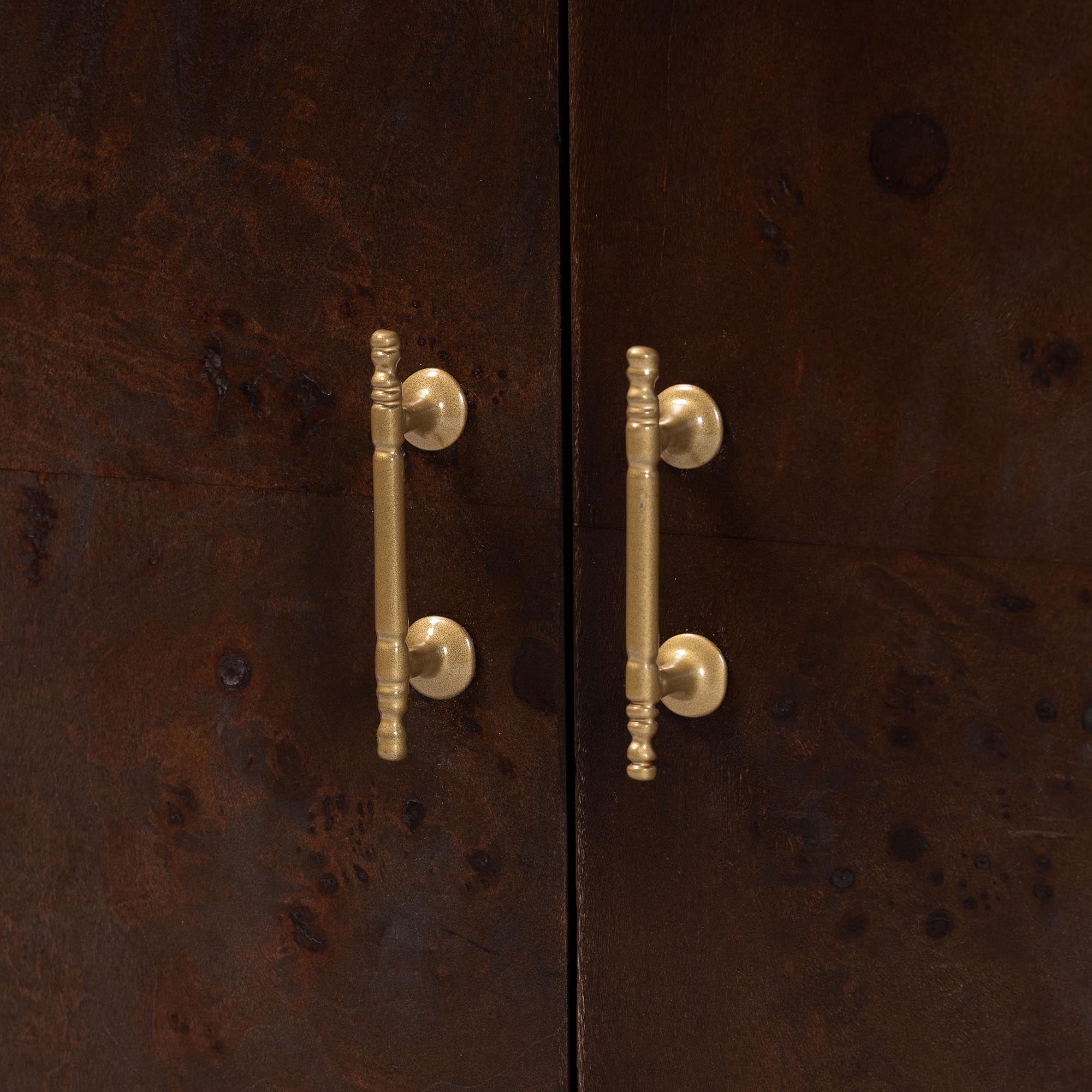 Bali & Pari Latika Real Burl Wood Storage Cabinet
