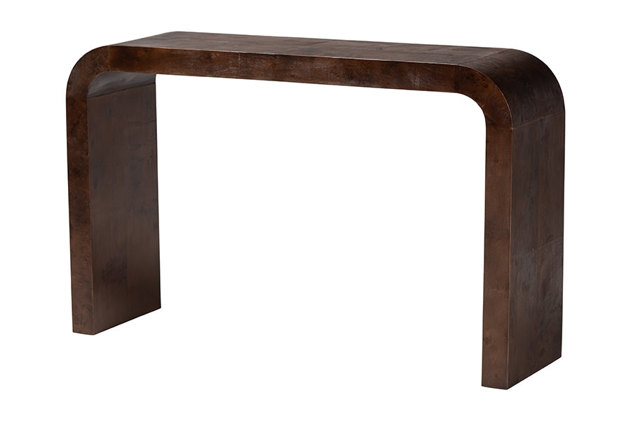Bali & Pari Revelle Real Burl Wood Console Table