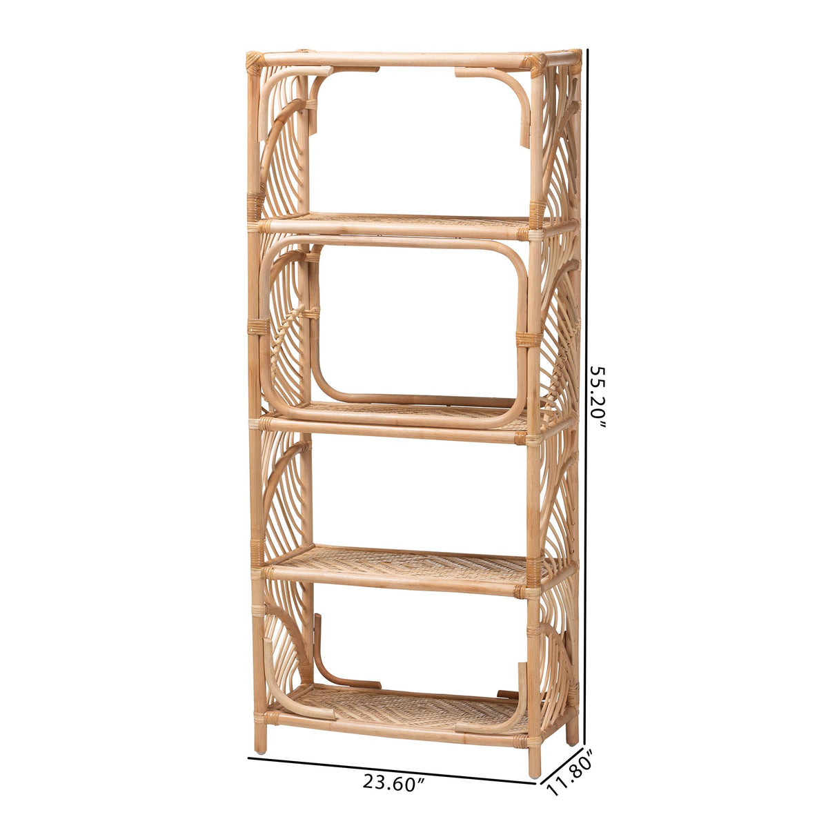 Bali & Pari Baara Rattan 4-Tier Display Shelf