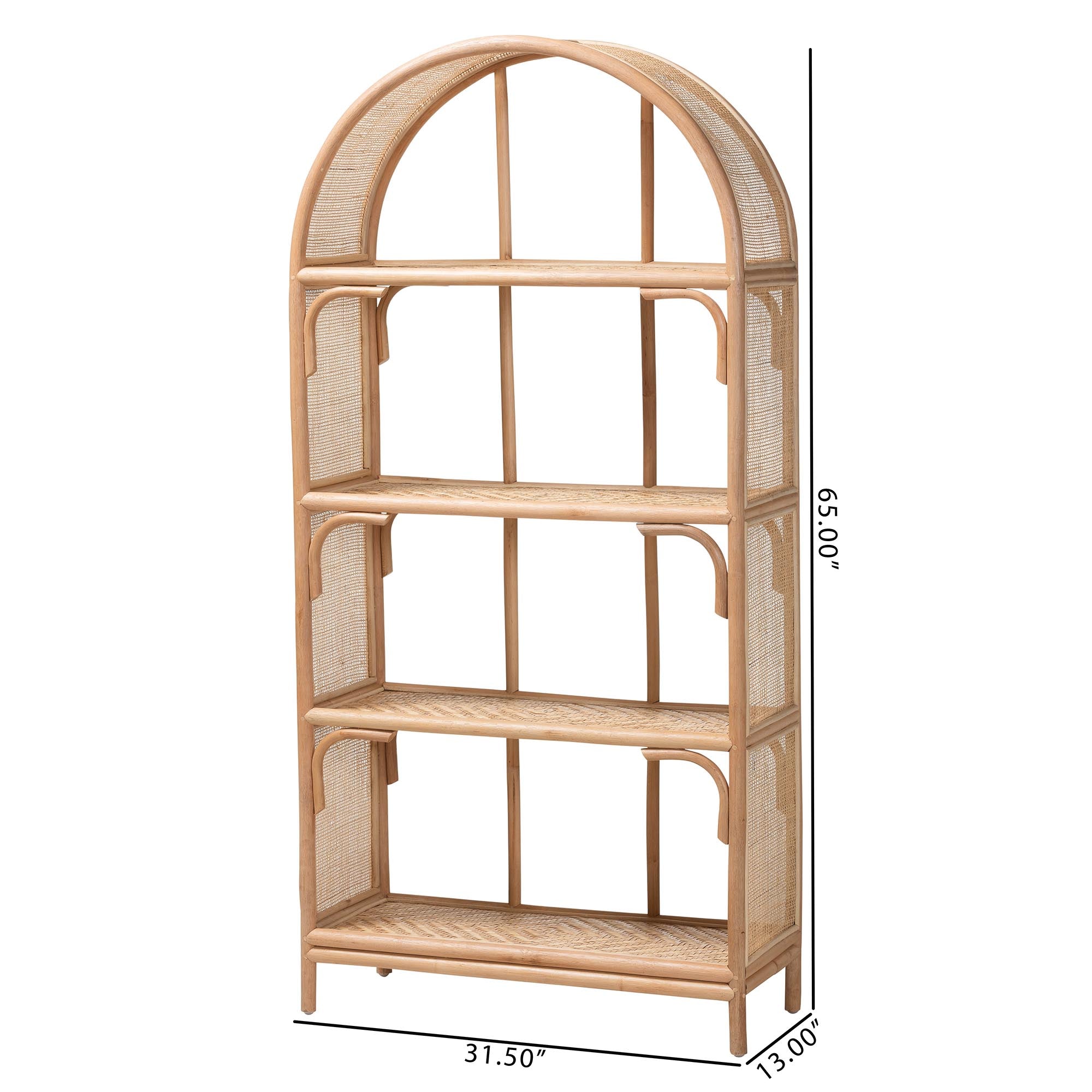 Bali & Pari Natania Rattan 4-Tier Display Shelf