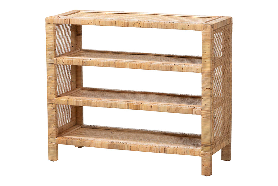 Bali & Pari Abelia Rattan 4-Tier Display Shelf