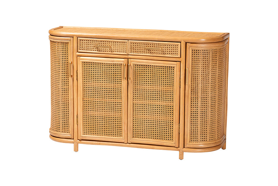 Bali & Pari McKenna Rattan Sideboard Handwoven Wicker Buffet